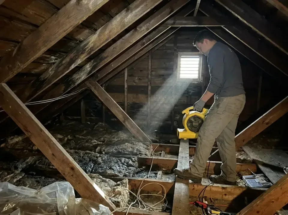 attic-water-damage-drying-proc-007 — frequently asked questions, Emergency Water Extraction & 24/7 Flood Response in Shrevep…